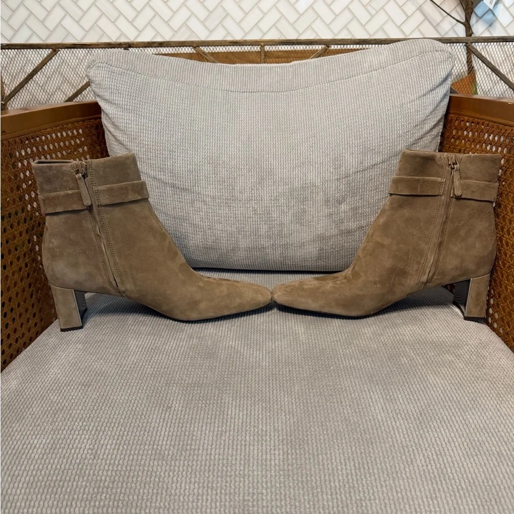 Tory Burch Georgia T Monogram Suede Ankle Boots
